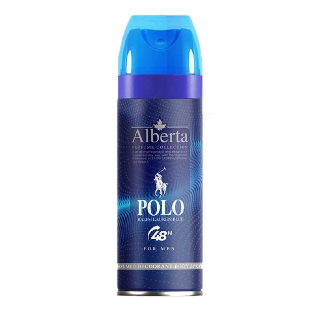 اسپری بدن مردانه آلبرتا 200 میلی لیتر مدل polo palph Lauren blue