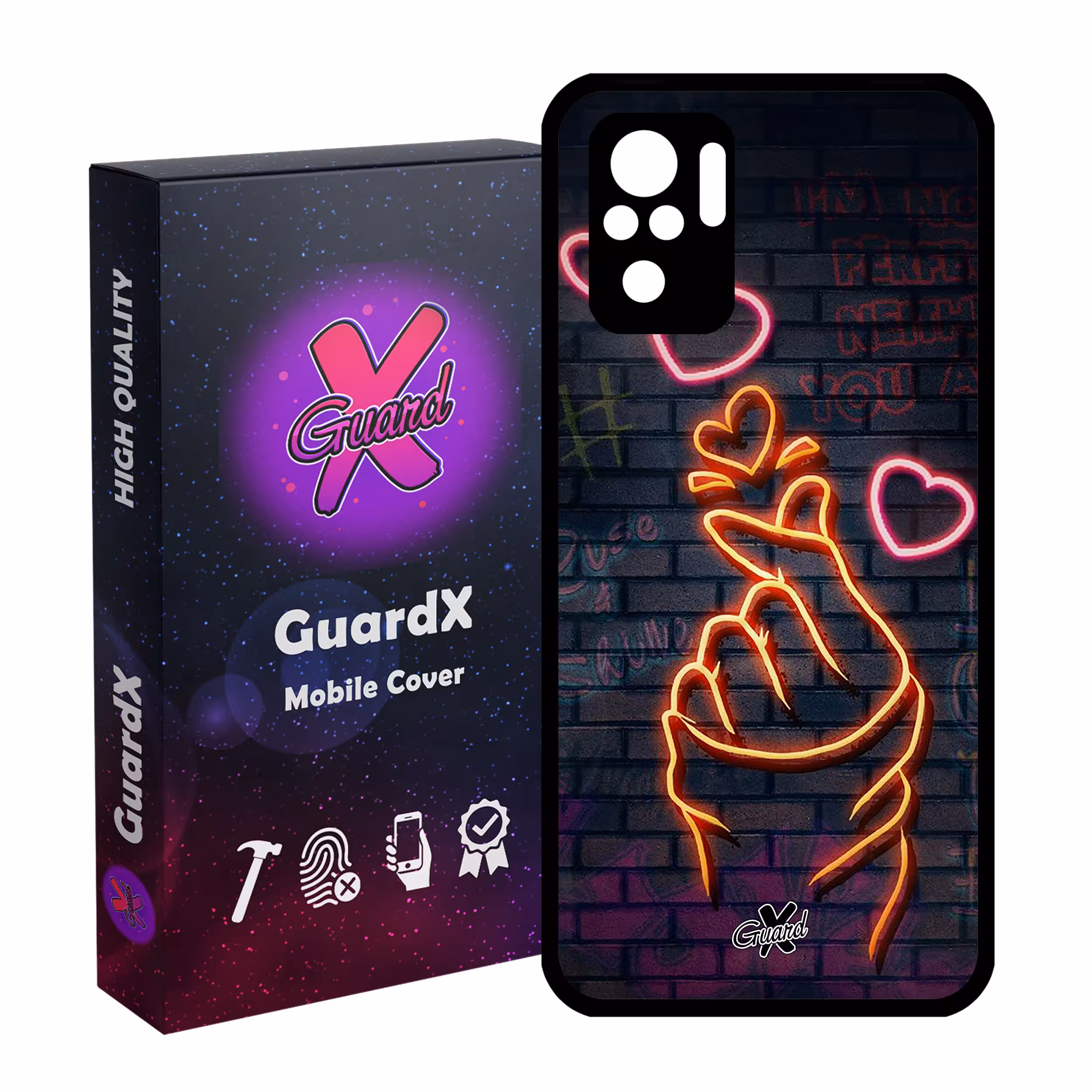 کاور گارد ایکس طرح Love مدل Glass10022 مناسب برای گوشی موبایل شیائومی Redmi Note 10 4G / Note 10S