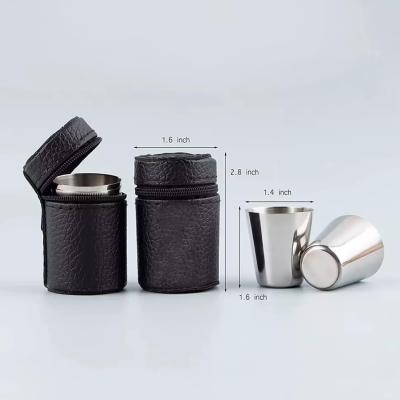 ست شات استیل کوچک با کیف چرمی – Steel Shot