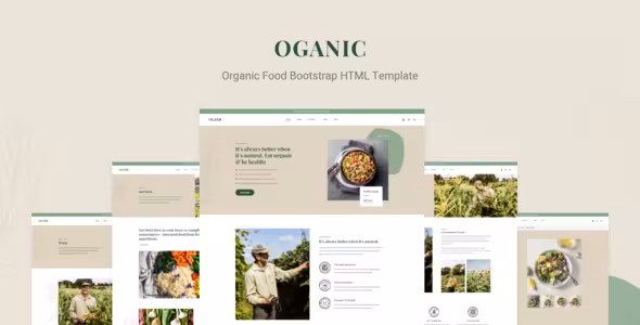 دانلود قالب HTML محصولات غذایی Oganic