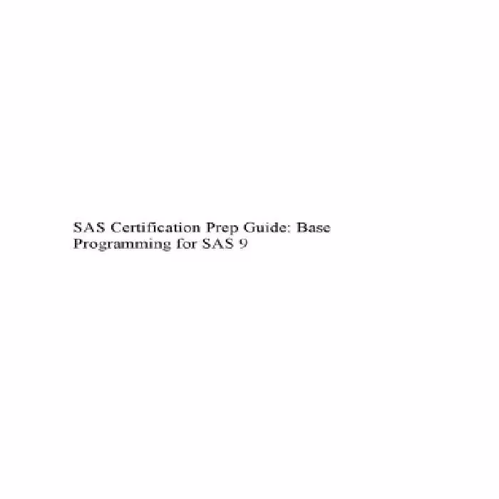 خرید و دانلود نسخه کامل کتاب SAS Certification Prep Guide: Base Programming for SAS 9