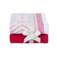 حوله دستی مادام کوکو مدل Tulipe سایز 50x70 سانتی متر مجموعه 2 عددی 