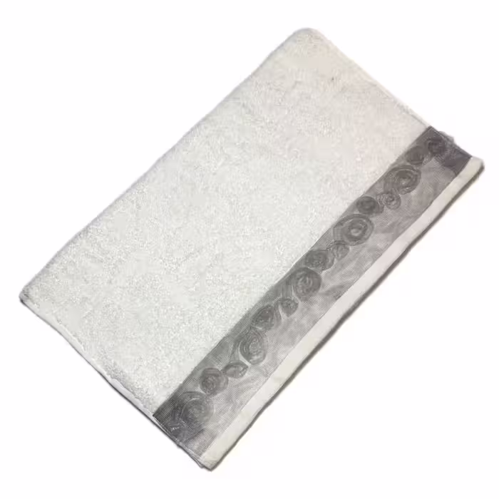 حوله دست و صورت فانتزی گیپور دار DECO BIANCA ترکیه سایز 50×90