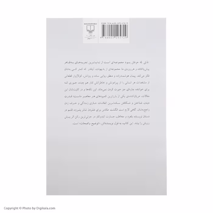 کتاب لذتی که حرفش بود اثر پیمان هوشمندزاده نشر چشمه 
