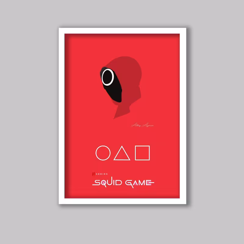 تابلو مدل سریال بازی مرکب Squid Game کد LA-G10806 | دنیای قاب