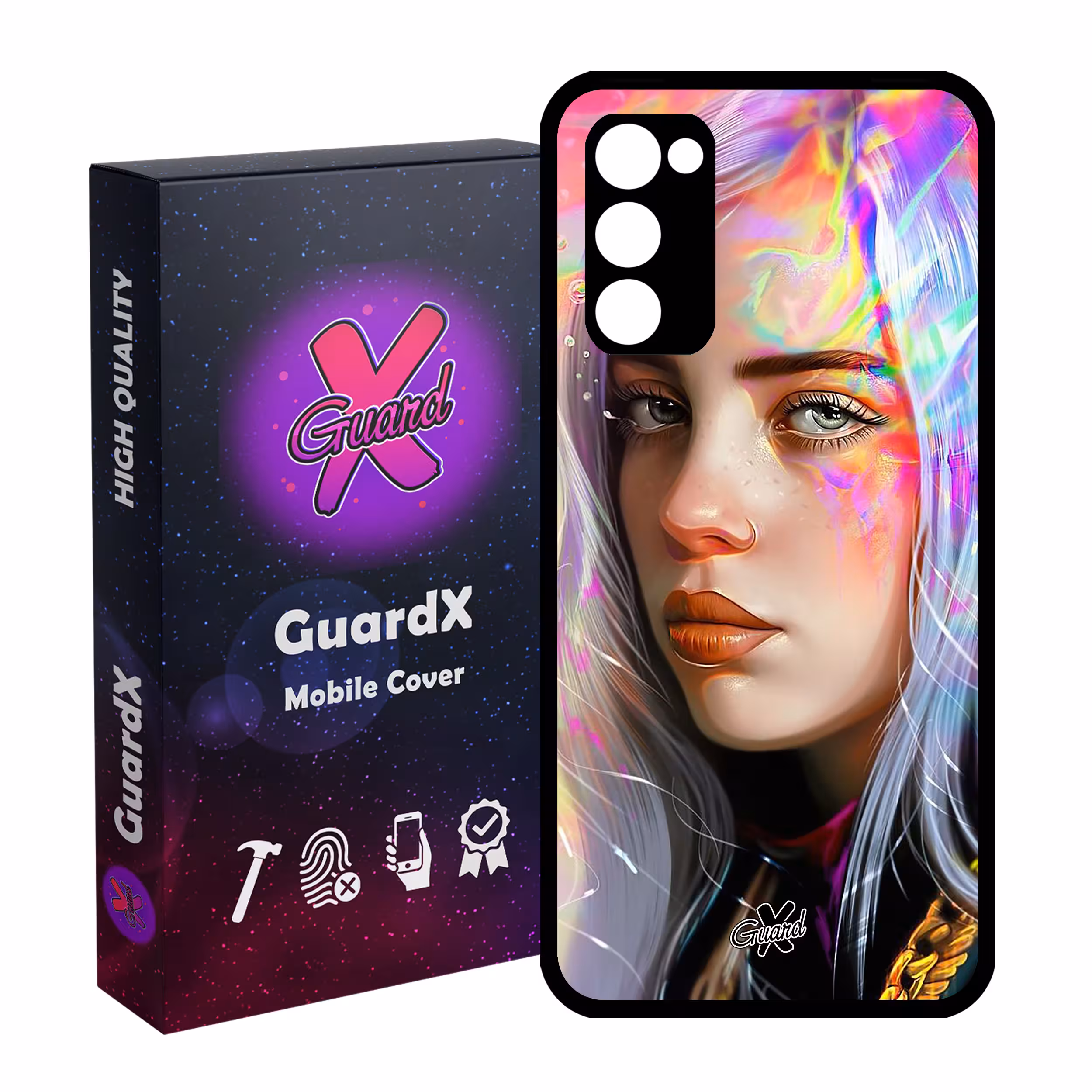 کاور گارد ایکس طرح Billie Eilish مدل Glass10141 مناسب برای گوشی موبایل سامسونگ Galaxy S20 FE