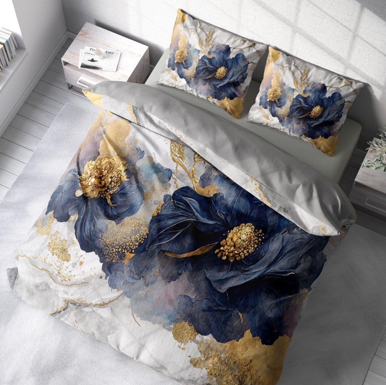 روتختی سه بعدی میکس گل و ماربل