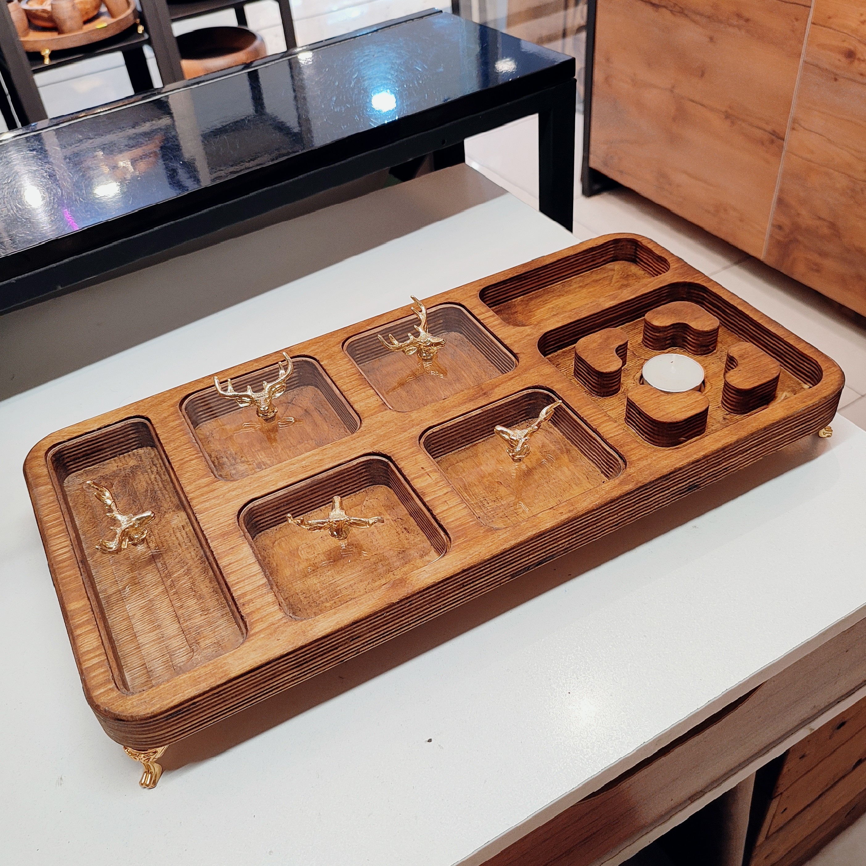 اردوخوری 5خانه مدل گوزن چوب روس درب طلقی وارمردار کیفیت عالی