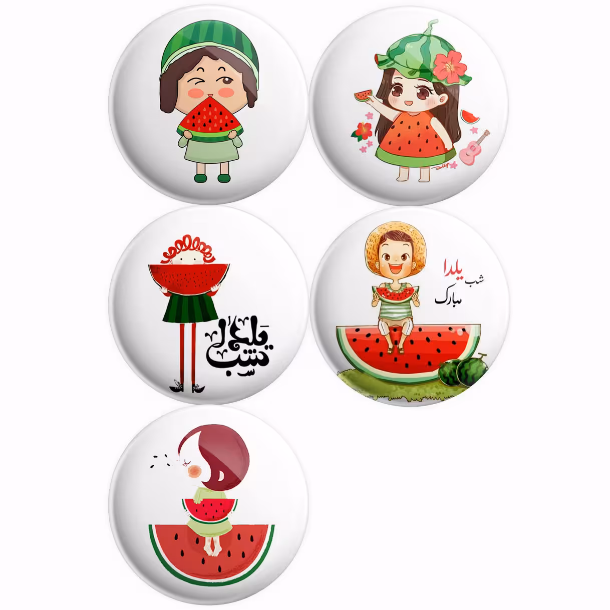پیکسل پرمانه طرح شب یلدای فانتزی کد pmg.0517 مجموعه 5 عددی 