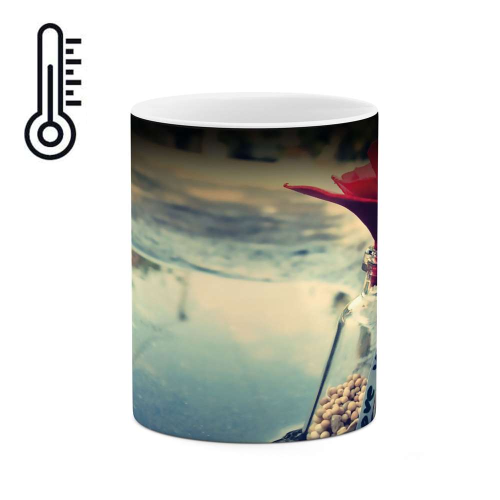 ماگ حرارتی طرح گل مدل mgh05006