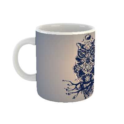 ماگ طرح جغد مدل یین و یانگ yin and yang