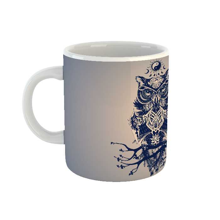 ماگ طرح جغد مدل یین و یانگ yin and yang