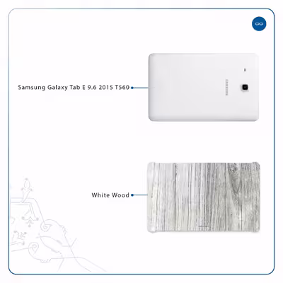 برچسب پوششی ماهوت مدل White Wood مناسب برای تبلت سامسونگ Galaxy Tab E 9.6 2015 T560