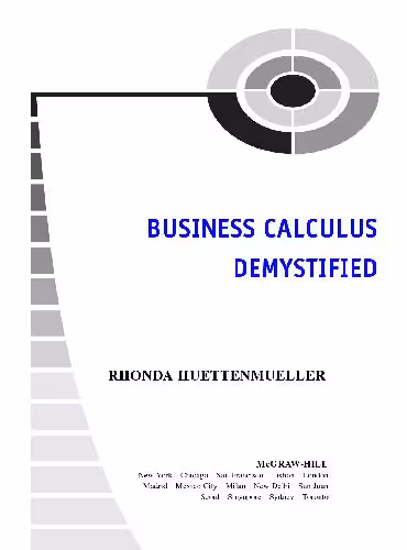 خرید و دانلود نسخه کامل کتاب Business Calculus Demystified