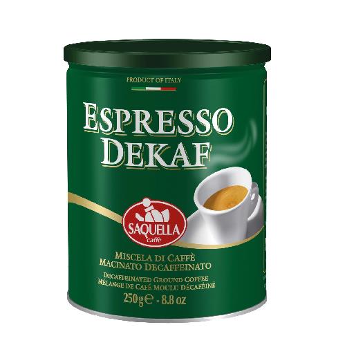 قهوه اسپرسو بدون کافیین ساکوالا | قهوه ساکوالا دی کف 250 گرمی | قهوه اسپرسو بدون کافیین