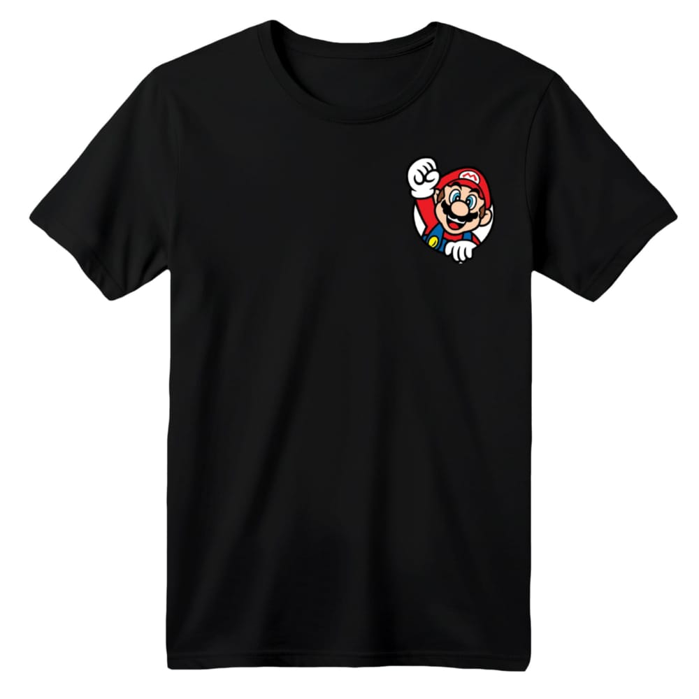 تی شرت آستین کوتاه بچگانه مدل ماریو کد 9 رنگ مشکی