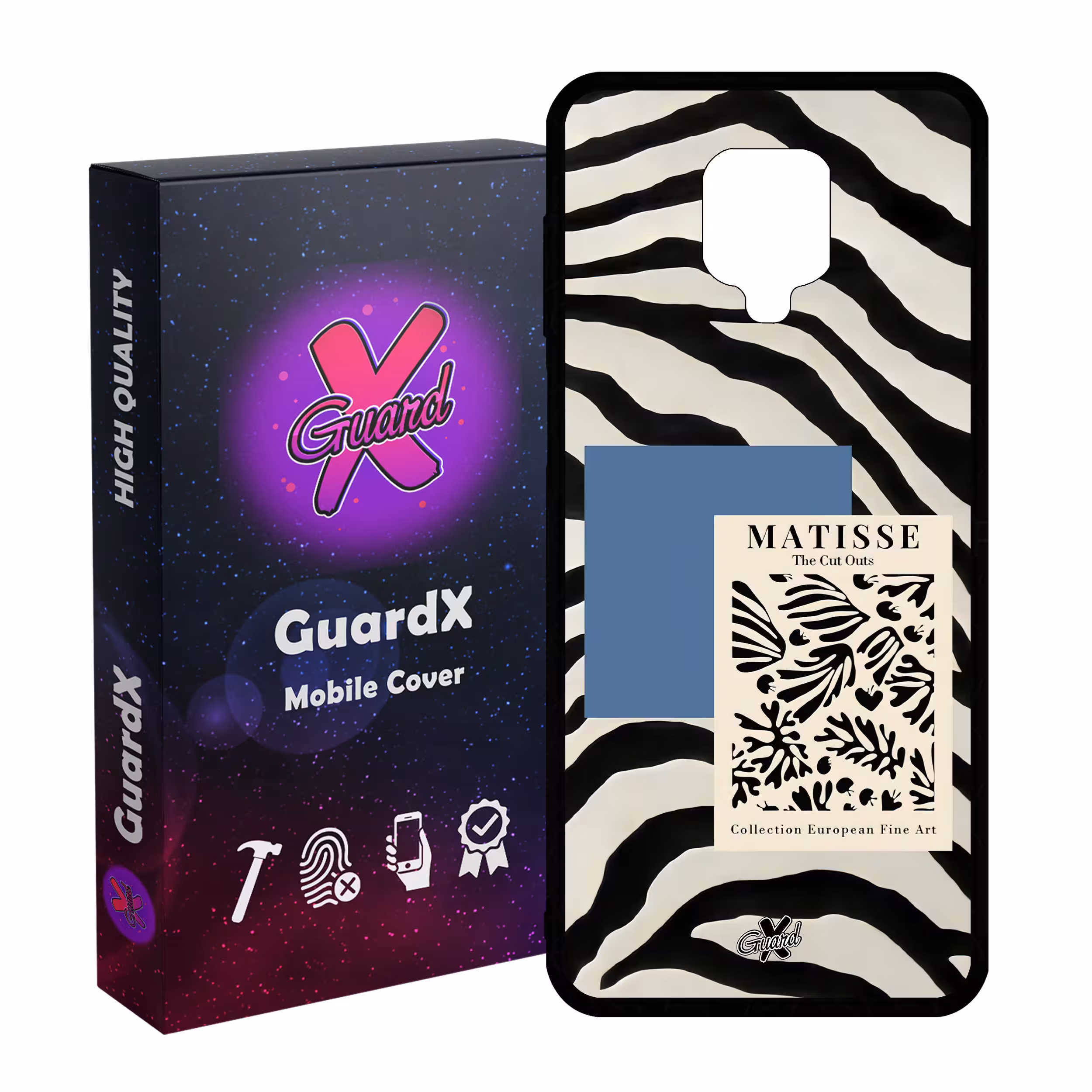 کاور گارد ایکس طرح Zebra مدل Glass10568 مناسب برای گوشی موبایل شیائومی Redmi Note9 Pro/Note 9 Pro Max/Redmi Note 9S/MI Poco M2 Pro