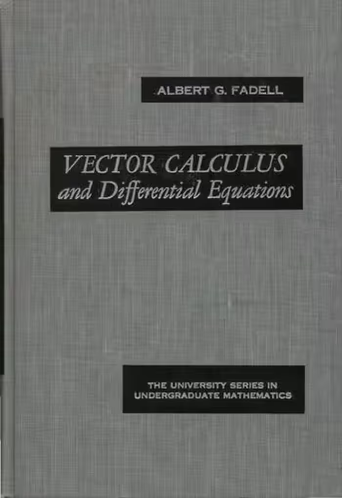 خرید و دانلود نسخه کامل کتاب Vector Calculus and Differential Equations