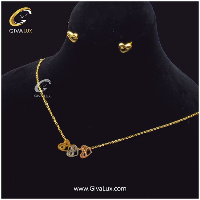 نیم ست زنانه با پلاک قلبی متحرک