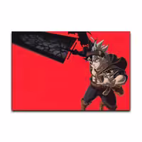 تابلو شاسی گوفی مدل آستا انیمه شبدر سیاه طرح Asta Black Clover Anime کد RDBK51 | دنیای قاب