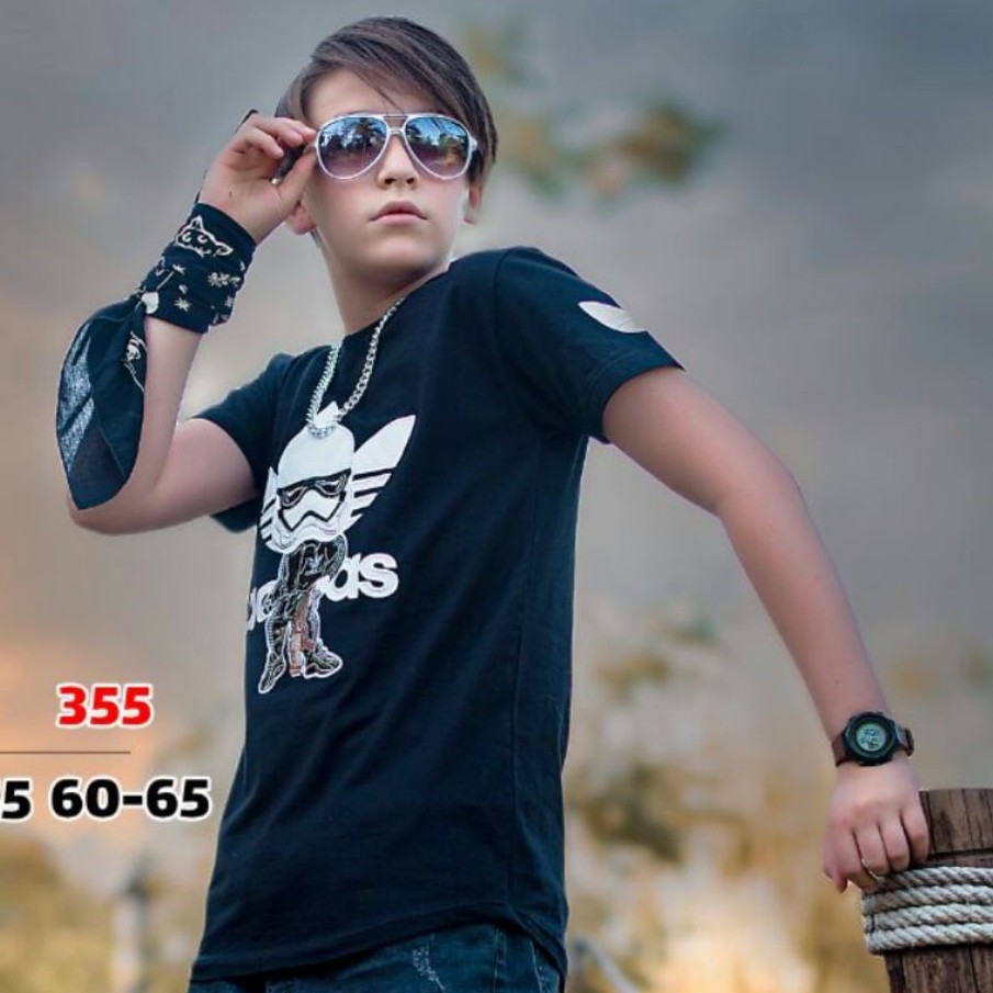 تیشرت پسرانه مشکی آدیداس کیفیت عالی سایز  50 و 55 