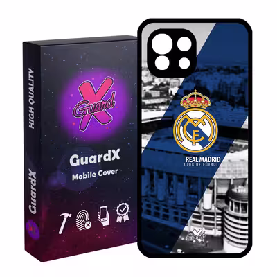 کاور گارد ایکس طرح Real Madrid مدل Glass10054 مناسب برای گوشی موبایل شیائومی Mi 11 Lite