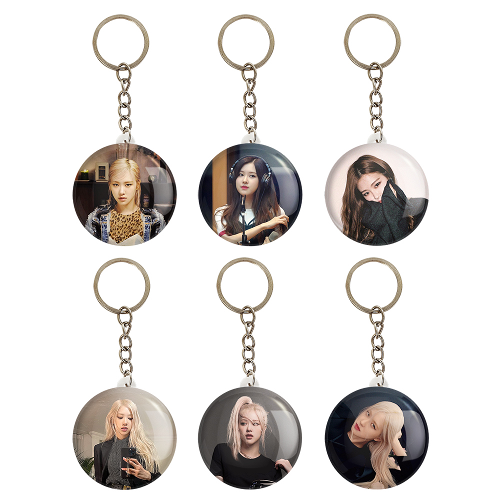 جاکلیدی خندالو مدل رزی بلک پینک کد 700A مجموعه 6 عددی