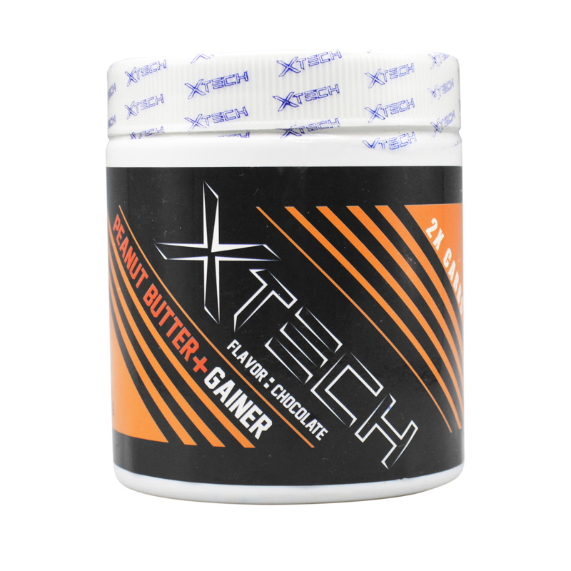 کره بادام زمینی ایکس تک حاوی گینر طعم شکلاتی 600 گرمی