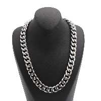 زنجیر مردانه ضخیم استیل 13 میل نقره ای 70912