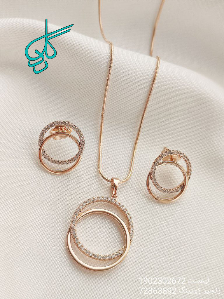 خرید نیم ست مارک ژوپینگ طرح حلقه ای همراه با زنجیر مدل ماری کد 1715108 - ردگل