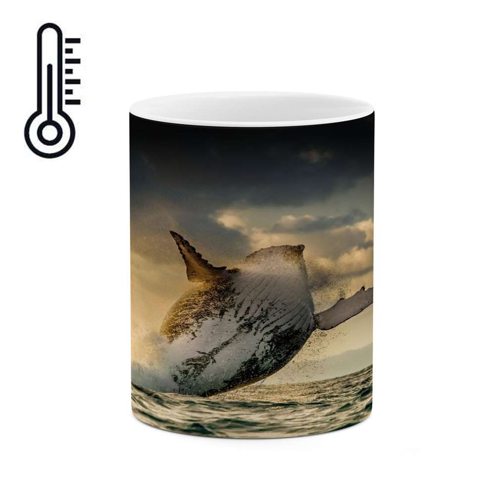 ماگ حرارتی کاکتی طرح نهنگ مدل mgh14443