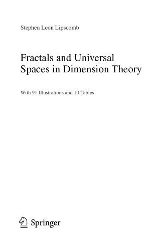 خرید و دانلود نسخه کامل کتاب Fractals and universal spaces in dimension theory