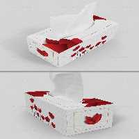 جعبه دستمال کاغذی گل سرخ | گرافیک با طعم تربچه