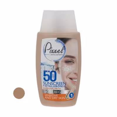 کرم ضد آفتاب رنگی پیکسل  SPF50 مدل LIGHT BEIGE، مناسب پوست‌های حساس و خشک، حجم 50 میلی‌لیتر