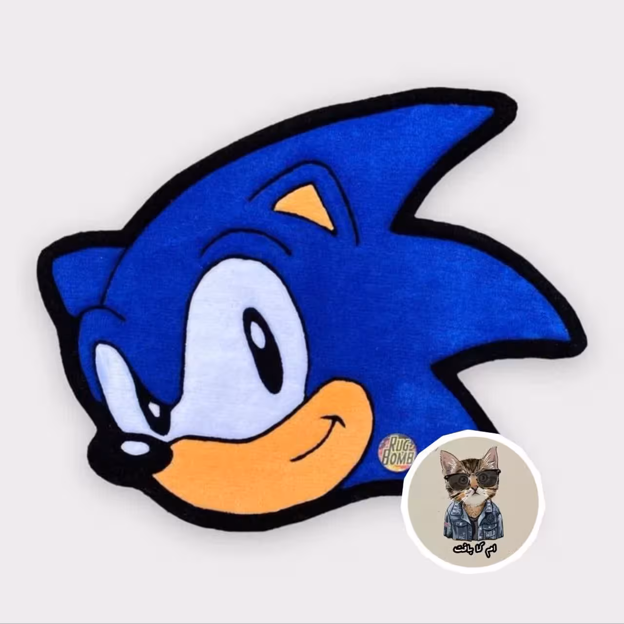 فرشینه بافت سونیک رنگ آبی با ابعاد 80در 50