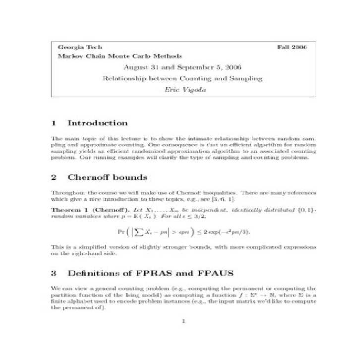 خرید و دانلود نسخه کامل کتاب Relationship between Counting and Sampling