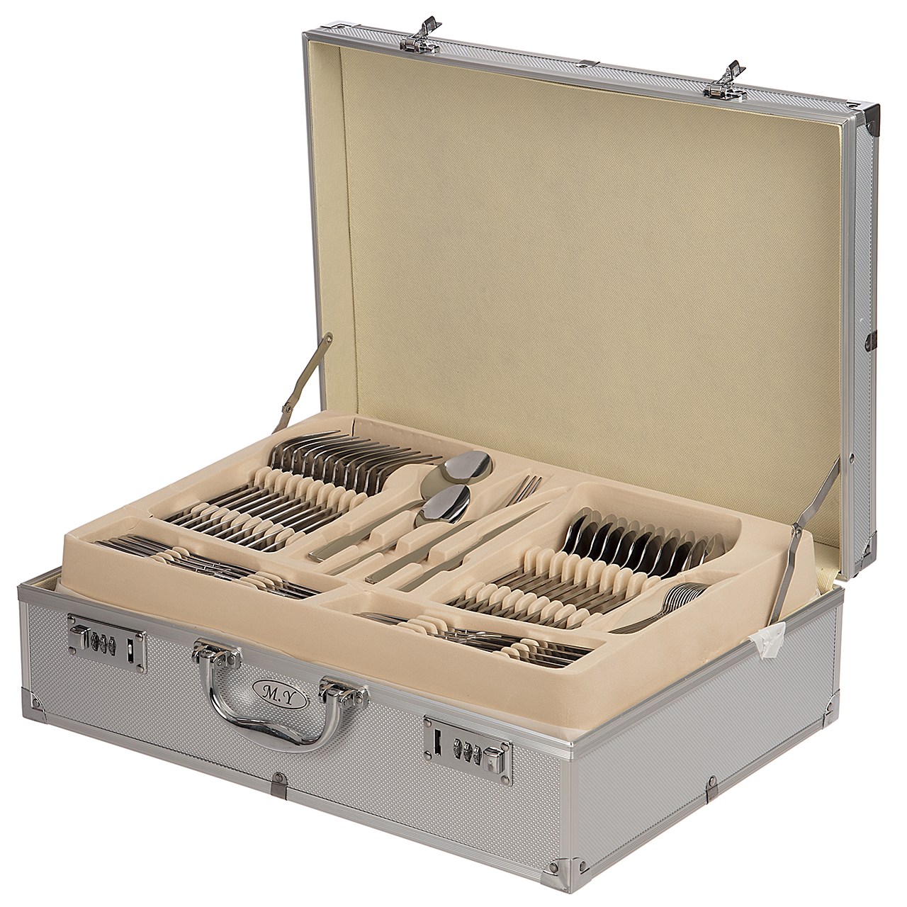 سرویس قاشق و چنگال 128 پارچه ام.وای مدل 407