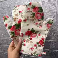 دستکش فر گل گلی جنس نسوز سها