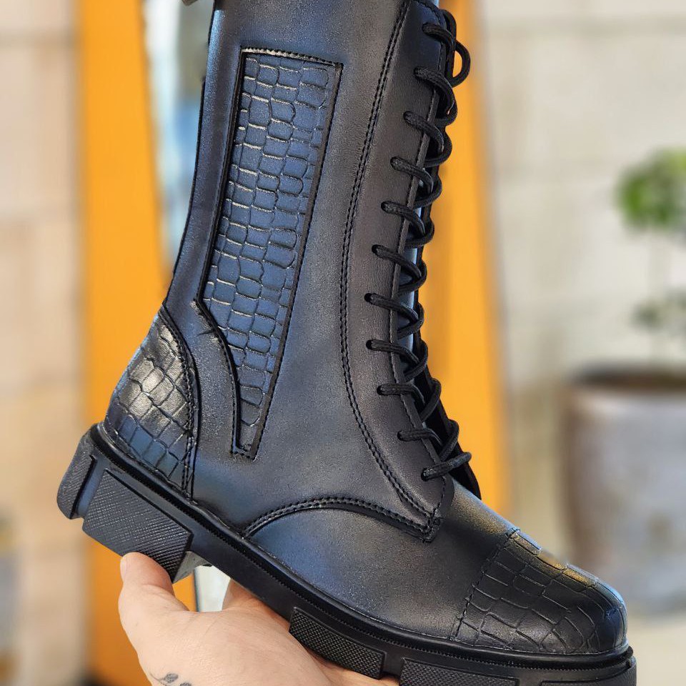 نیم بوت پوست ماری زنانه کد 6865