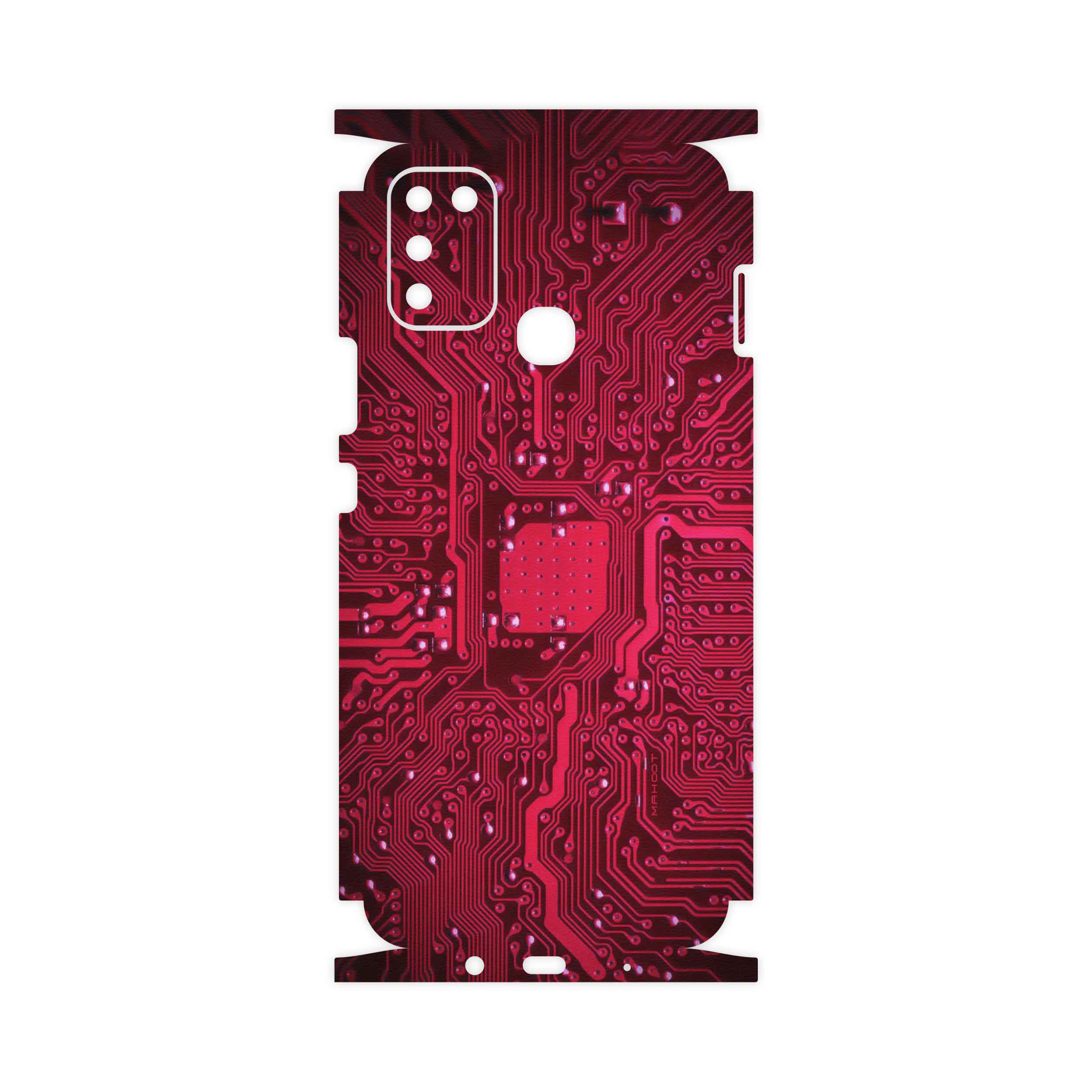 برچسب پوششی ماهوت مدل Red-Printed-Circuit-Board-FullSkin مناسب برای گوشی موبایل اینفینیکس Hot 11 Play