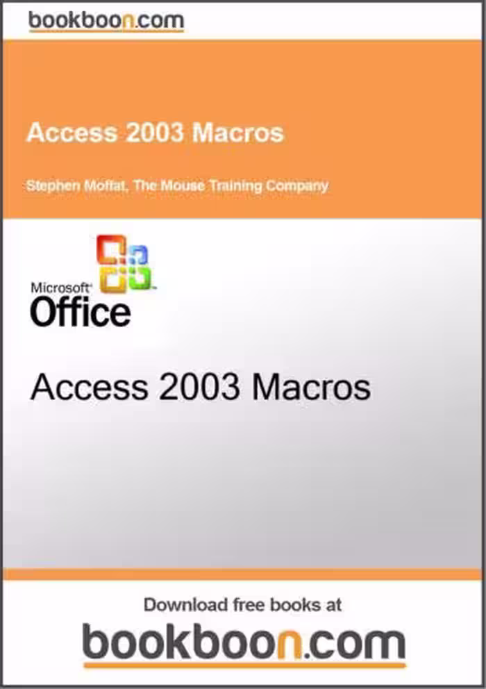 خرید و دانلود نسخه کامل کتاب Access 2003 Macros