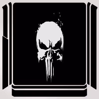 برچسب پلی استیشن ۴ مدل the punisher logo کد PSS-378 