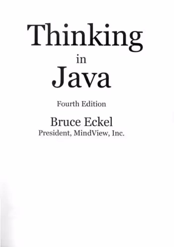 خرید و دانلود نسخه کامل کتاب Thinking in Java