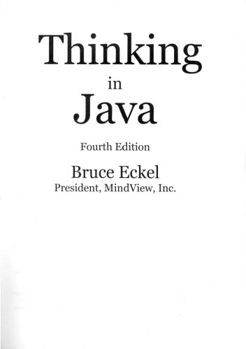 خرید و دانلود نسخه کامل کتاب Thinking in Java
