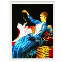 تابلو نقاشی مداد رنگی طرح دختر کد 072