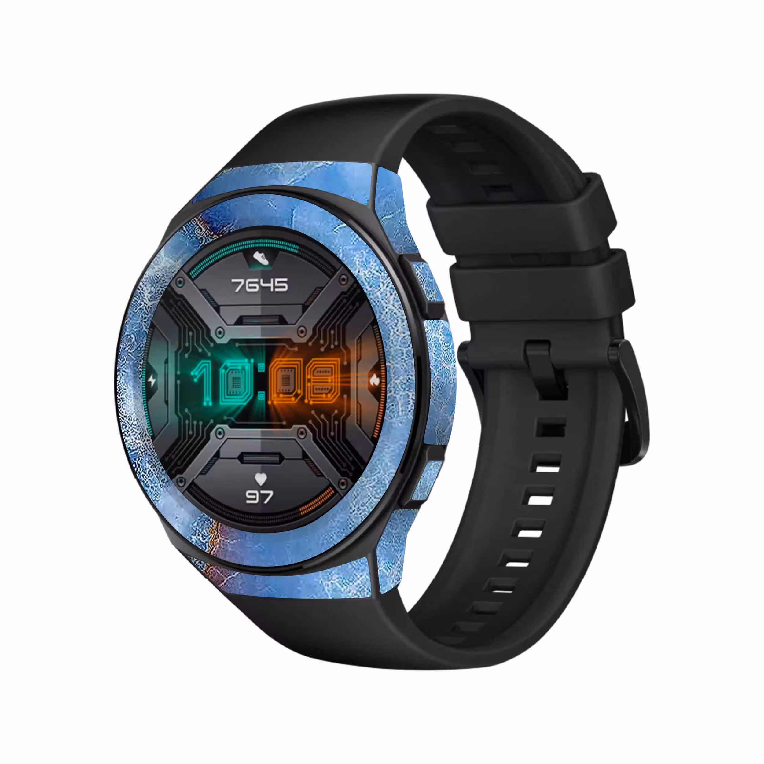 برچسب ماهوت طرح Blue Ocean Marble مناسب برای ساعت هوشمند هوآوی Watch GT 2e