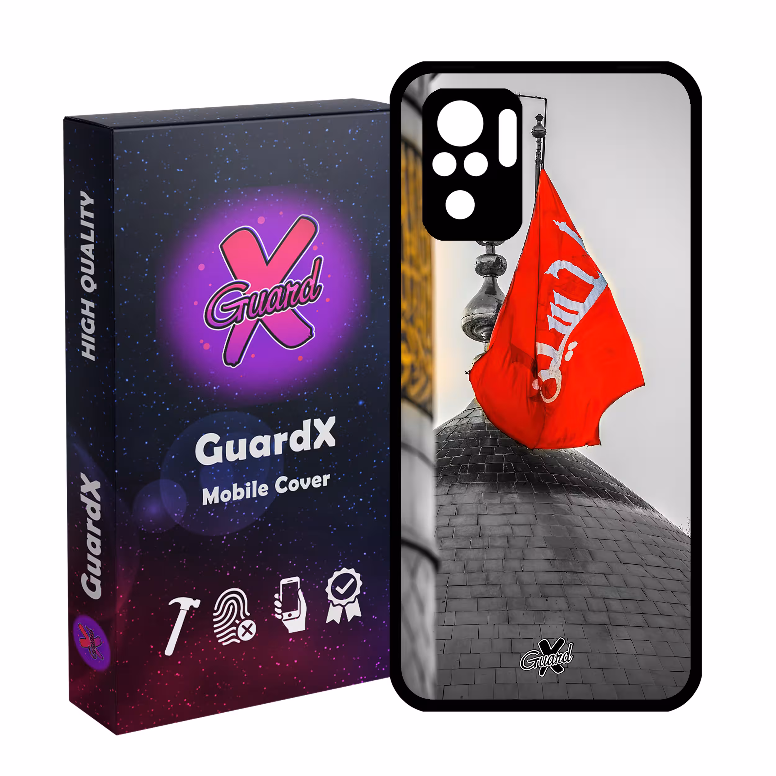 کاور گارد ایکس طرح محرم 2 مدل Glass10457 مناسب برای گوشی موبایل شیائومی Redmi Note 10 4G/Redmi Note 10S