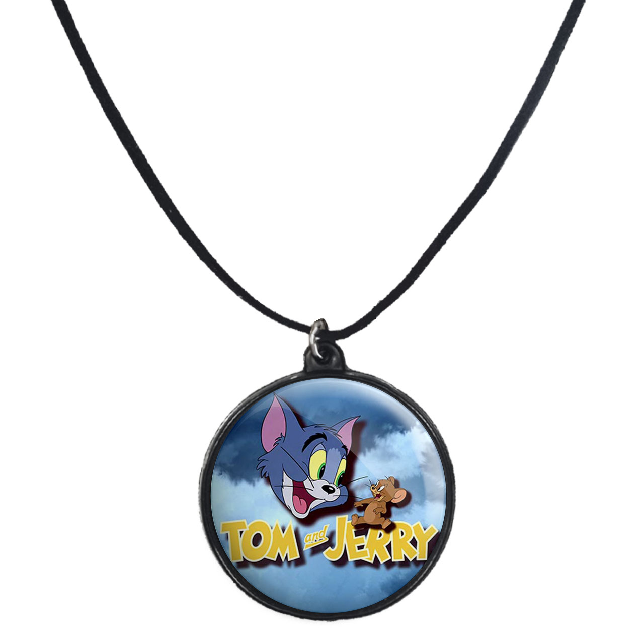 گردنبند پرمانه طرح تام و جری کد pmb.10800 مدل دو طرفه