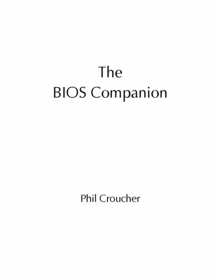 خرید و دانلود نسخه کامل کتاب The BIOS companion