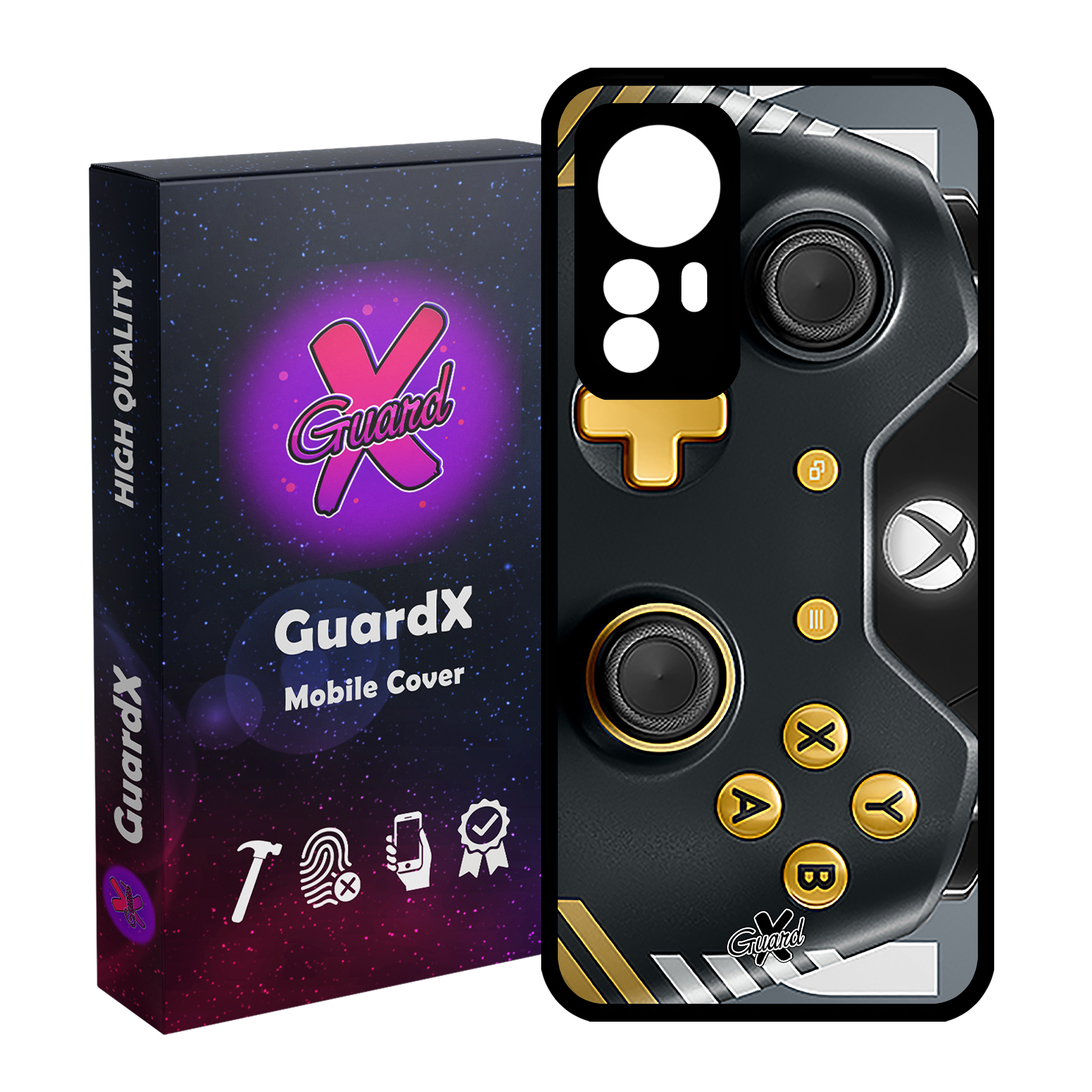 کاور گارد ایکس طرح XBox Conroller مدل Glass10090 مناسب برای گوشی موبایل شیائومی Mi 12 Pro/Mi 12S Pro